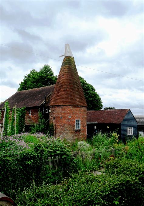 lovely oast house  kent  building designed  drying hops  part   brewing process