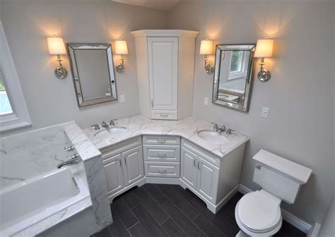 shaped corner bathroom vanity renews