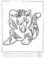 Coloring Tiger Pages Baby Popular sketch template
