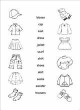 Vocabulary Clothes Kids Matching Esl Test English Printables Match Learning Worksheets Printable Dress Shoes Read Skirt Socks Shirt Activity Beginners sketch template