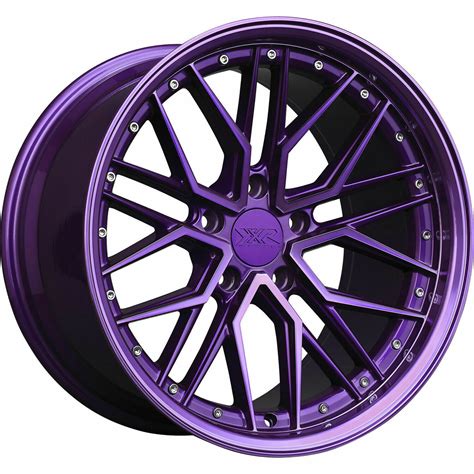 xx xxr    diamond cut purple wheels rims set wheels