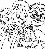 Pages Chipmunks Coloring Alvin Getcolorings sketch template