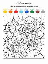 Christmas Color Colorear Para Ingles Fichas Number Coloring Pages Coloriage Zum Ca Numbers Kids Hiver Activities Crafts Choose Board sketch template