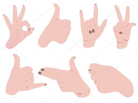 hand signs stock vector  jevanto