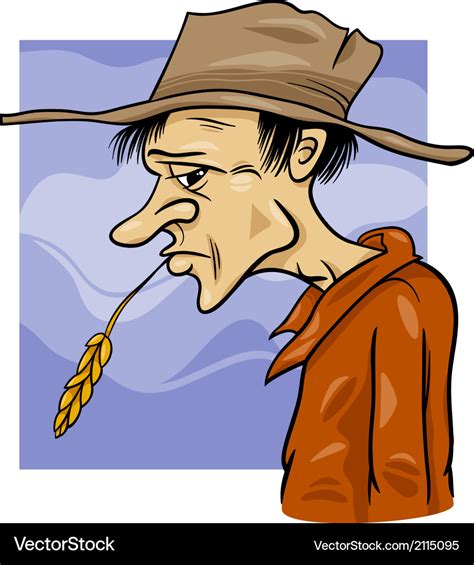 country farmer cartoon royalty  vector image