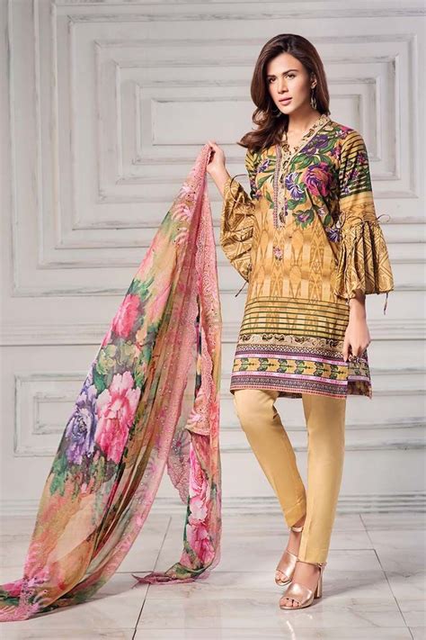 gul ahmed summer premium embroidered lawn dresses  fashion lawn dress summer dresses sale