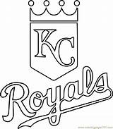 Royals Coloring Kansas City Logo Pages Mlb Chiefs Color Printable Template Sports Coloringpages101 Print Getcolorings Kids Comments sketch template