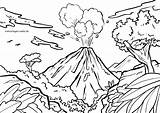 Vulkan Malvorlage Malvorlagen Ausmalbild Urlaub Vulkane sketch template