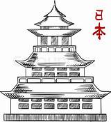Japanese Pagoda Sketch Tower House Chinese Temple Old Traditional Roof Vector Drawing Architecture Japan Easy Sketches Drawings Paintingvalley Style Tattoos sketch template