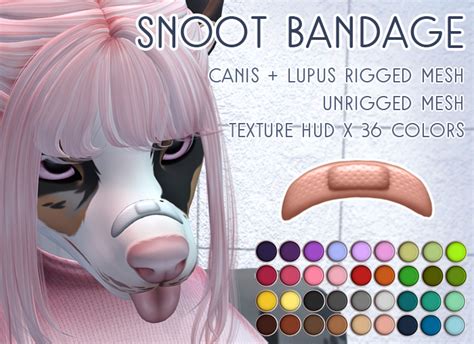 second life marketplace wickedpup snoot bandage canis
