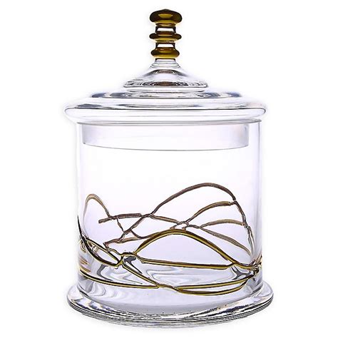 Classic Touch Vivid Swirl Canister With Lid Bed Bath And Beyond