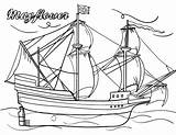 Mayflower Coloring Pages Ship Printable Drawing Flag Thanksgiving Printables Kids Sheets Getdrawings May Choose Board sketch template