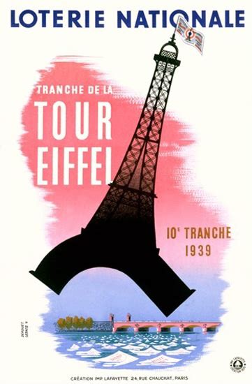 Tour Eiffel Loterie Nationale Paris 1939 Eiffel Mad Men