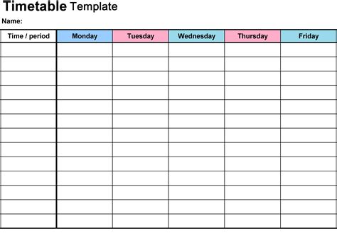 revision timetable template classles democracy