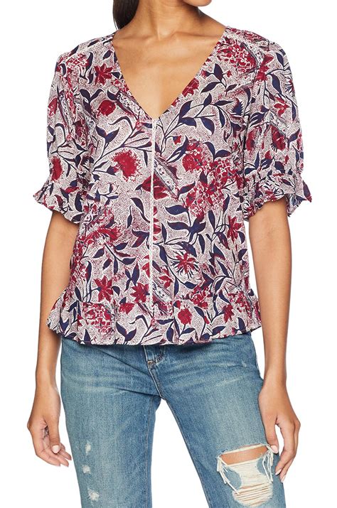 lucky brand tops blouses womens large floral print  neck knit top  walmartcom walmartcom