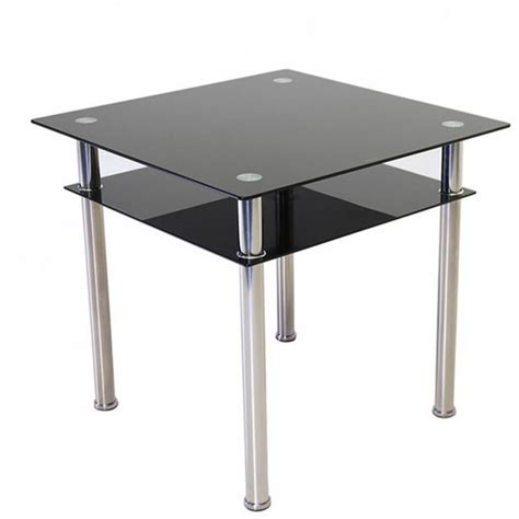 Square Glass Dining Table Clear Scheckter