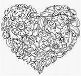 Coloring Pages Heart Mandala Adult Royalty Colouring Shaped Seekpng Pattern Printable Library Colored Color Valentine Flower Transprent Dream Print Catcher sketch template