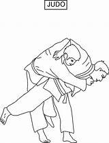 Coloring Judo Pages Popular sketch template