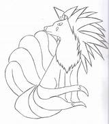 Ninetales Coloring Pages Pokemon Template sketch template