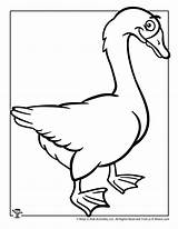 Coloring Goose Pages Crafts sketch template