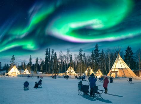 polarlichter im aurora village  kanada ein unvergessliches erlebnis