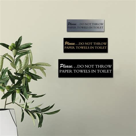 basic    throw paper towels  toilet sign etsy