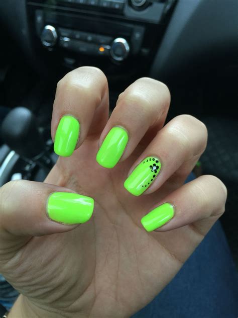 neon green nails lime green nails vacation nails flower accent nail