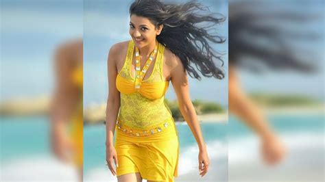 kajal aggarwal sexy video bollywood actress kajal aggarwal looking hot in sexy yellow outfit