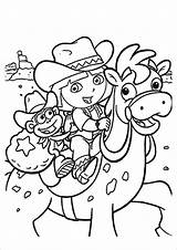 Dora Coloring Pages Printable Kids Sheets Explorer Colouring Horse Babysitter Print Vampire Color Printables Cartoon Babysitters Template Labels Boots Search sketch template