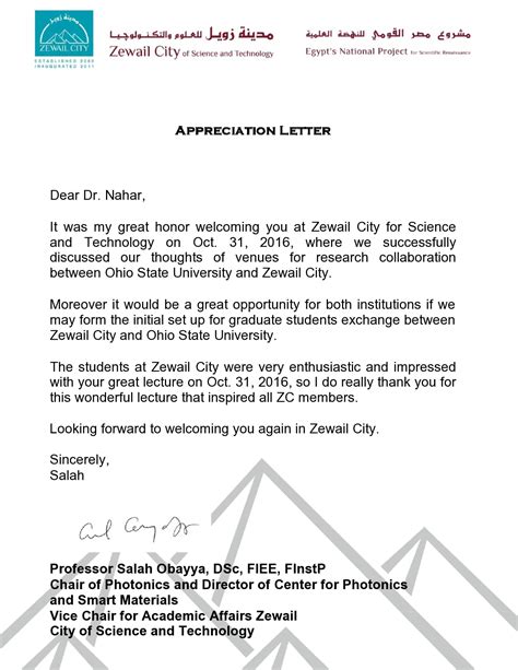 appreciation letters letter  thankfulness templatearchive