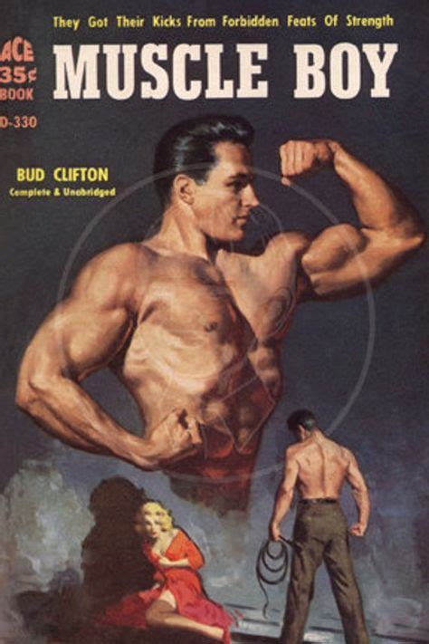 muscle boy  giclee canvas print   vintage pulp paperback