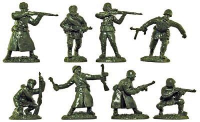 wwii russian infantry figure playset  plastic toy soldiers  scale