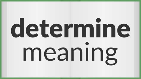 determine meaning  determine youtube
