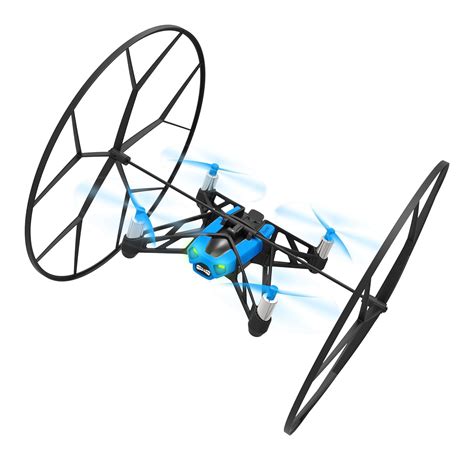 parrot minidrone rolling spider blue connected toy fly  roll  freeflight  app