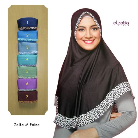 jilbab instan bergo polos voal motif