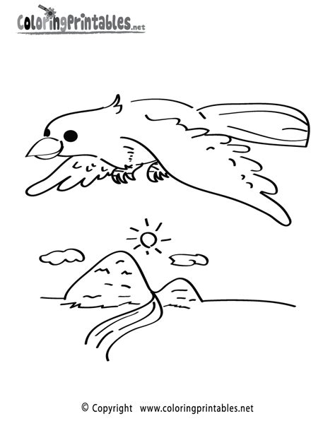 flying bird coloring page   animal coloring printable