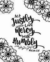 Bible Verse Printable Coloring Sheets Justly Act Pages Simple Sheet Mom Mercy Must sketch template