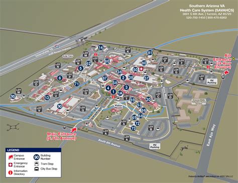 tucson va campus map images   finder