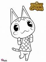 Crossing Animal Coloring Rosie Pages Printable Characters Villagers Bubakids Sheet Book Sheets Character Color Kids Cartoon Pocket Camp Fun Embroidery sketch template