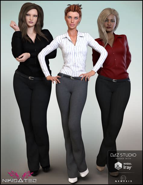 9 to 5 outfit for genesis 3 female s daz 3d