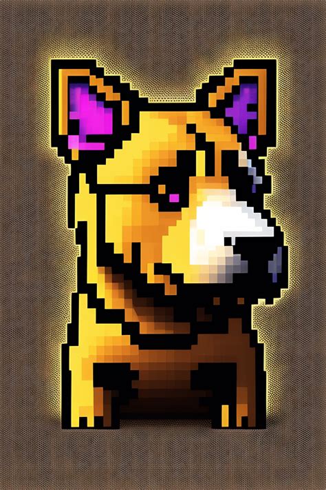 lexica sprite  dog   spaceship pixel art top  view game