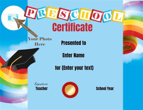 preschool certificates printables printable templates wonderland