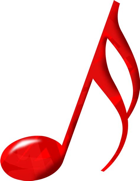 musical   clip art transprent png red  note transparent background full