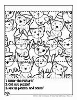 Puzzle Coloring Woojr sketch template