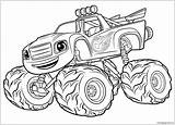Monster Blaze Pages Truck Coloring sketch template