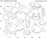Sea Coloring Animals Pages Ocean Animal Creatures Marine Drawing Life Printable Realistic Water Deep Pixel Underwater Real Color Creature Drawings sketch template