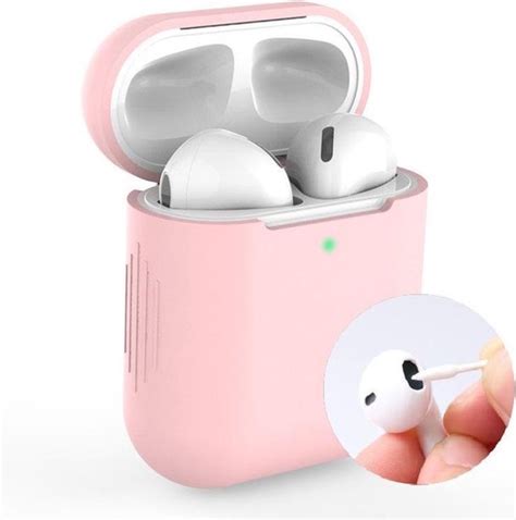 bolcom airpods case voor iphone airpods hoesje roze airpods siliconen airpods