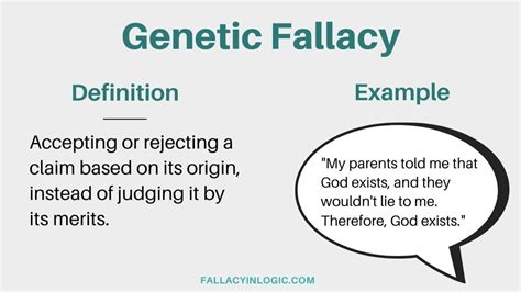 genetic fallacy definition  examples fallacy  logic