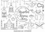 Ramadan Mubarak Kareem sketch template