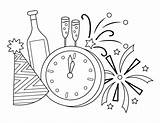 Clock Year Coloring Pages sketch template
